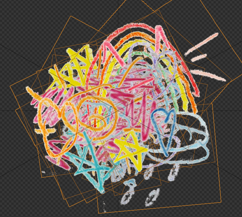 The cover art for βEVERYTHING!β, as seen in object view in Blender